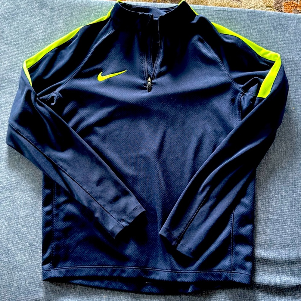 Nike Youth Navy half Zip top